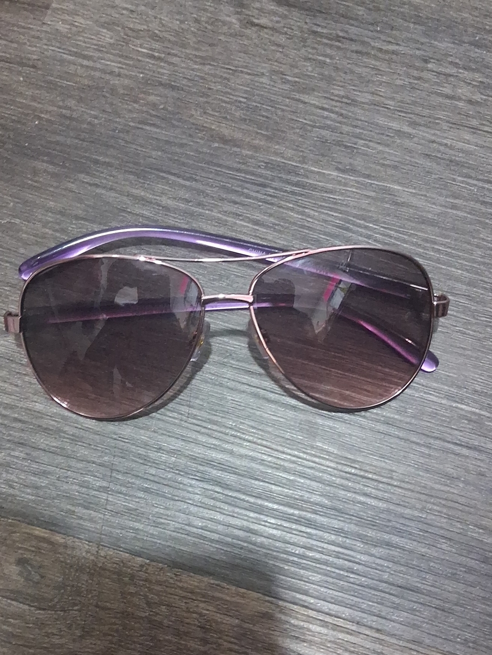 Foster Grant Purple Aviator Sunglasses with Tinted Lenses